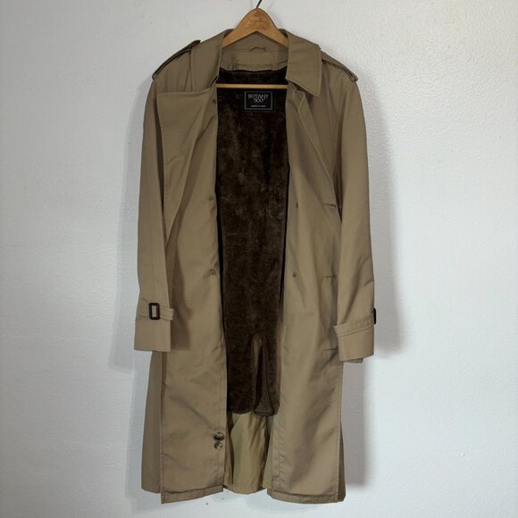 Men's Tan Trench Coat - Picture 4 of 15